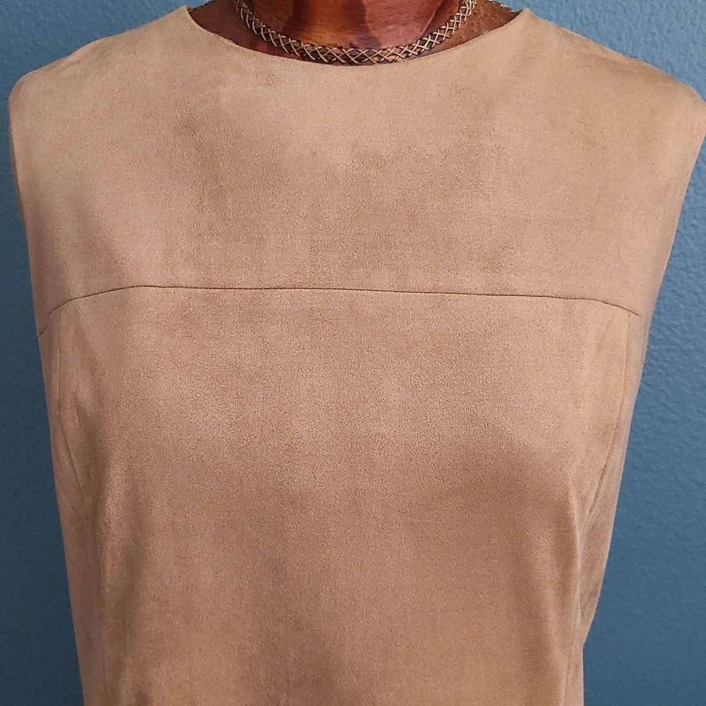 ALFANI ~ Fit & Flare Faux Suede Dress ~ 18 - Picture 3 of 12